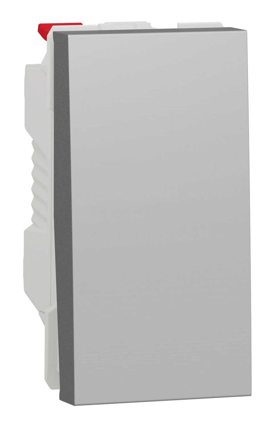 New Unica NU310130 one-way switch — aluminium — Schneider Electric