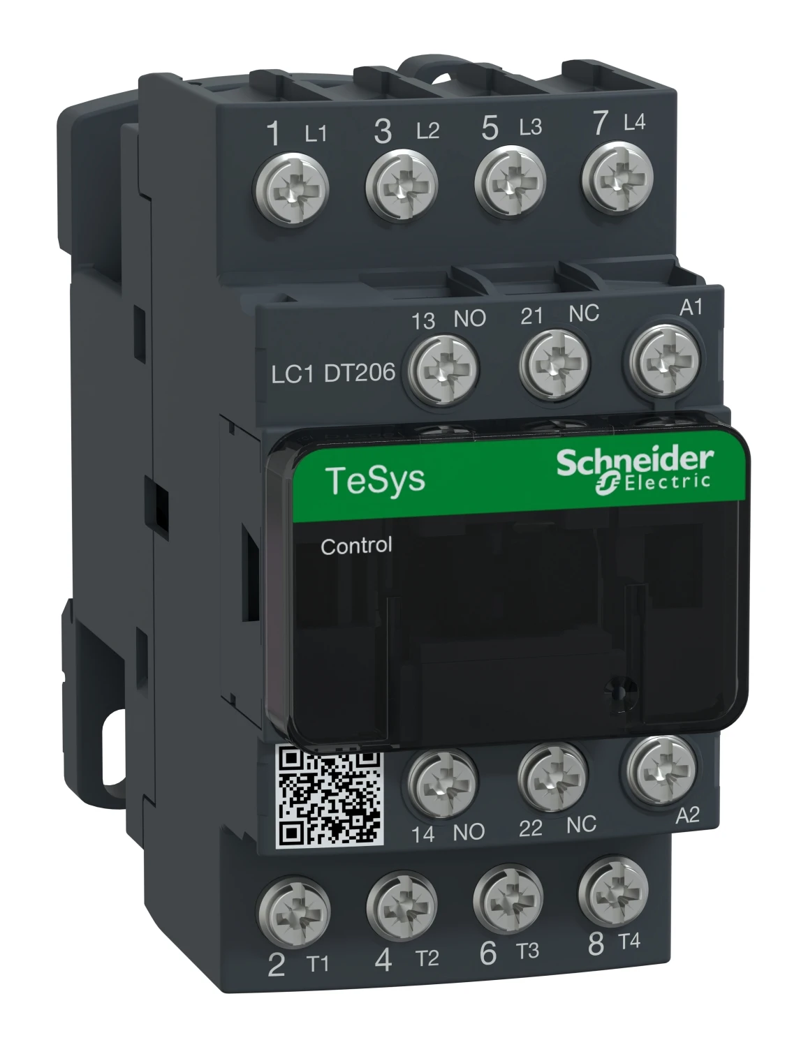 Contacteur TeSys Deca LC1DT206M7 — 4P, 20 A AC-1, commande 220 V CA, 50/60 Hz