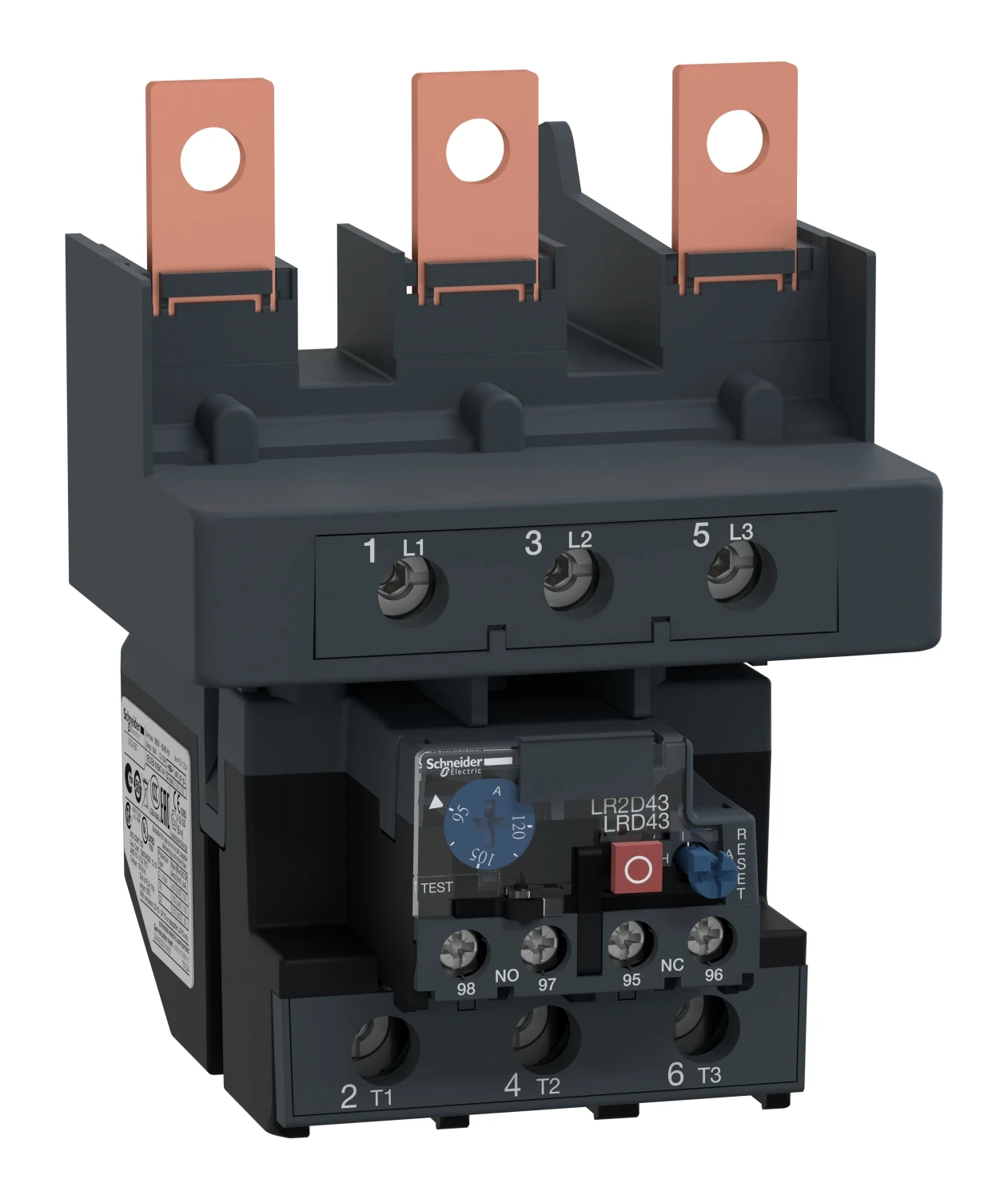 TeSys Deca LRD LRD4367 thermal overload relay — 95 to 120 A, class 10A