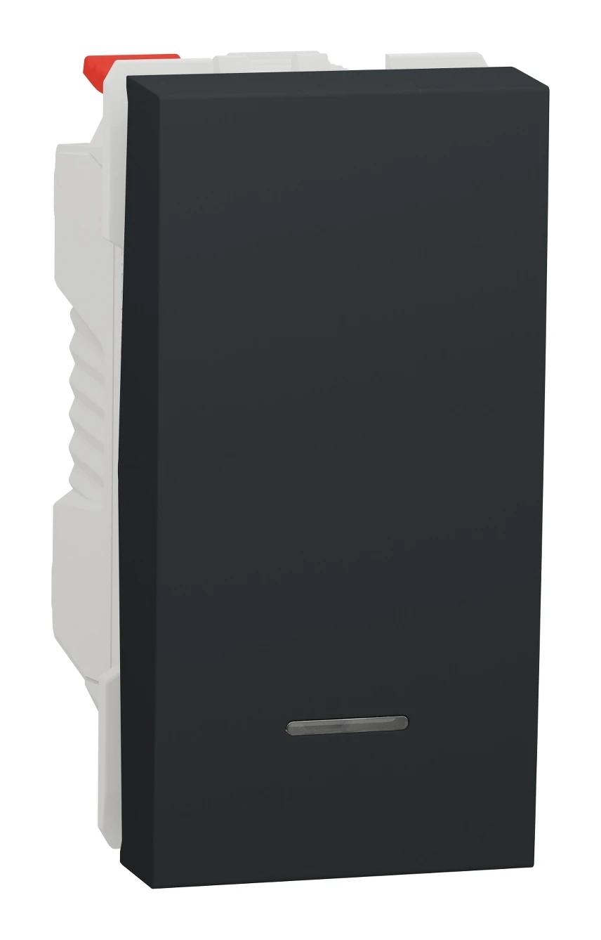 New Unica NU310654N no push button with locator lamp — anthracite — Schneider Electric