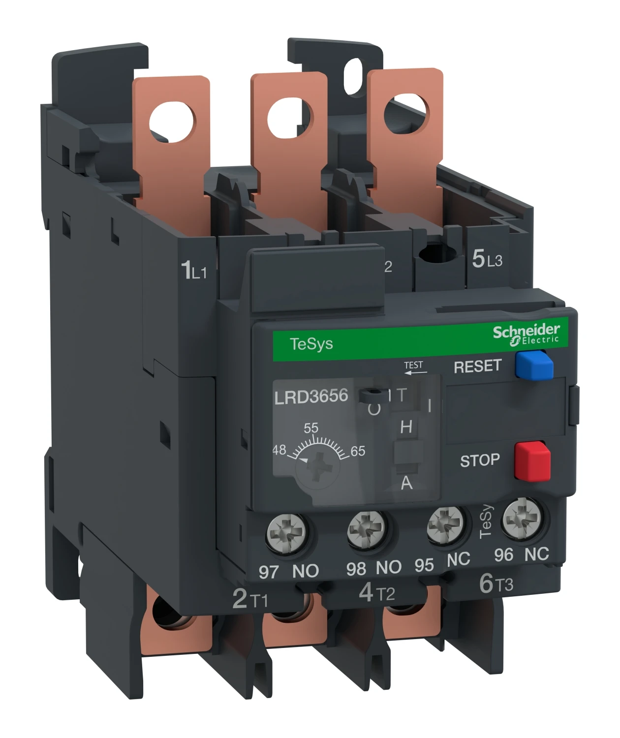 Relais thermique TeSys Deca LRD LRD3656 — 48 à 65 A, classe 10A — Schneider Electric