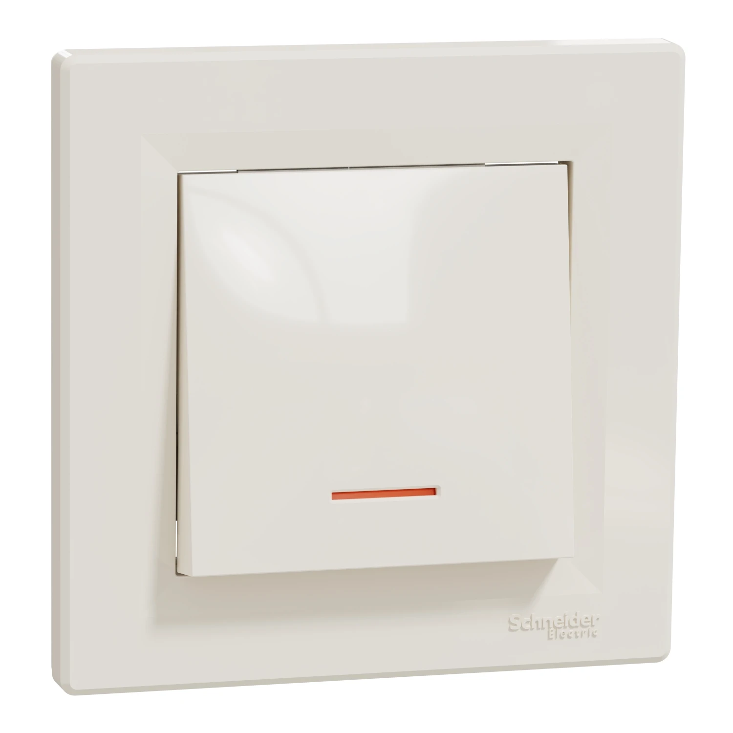 Interrupteur simple avec voyant de repérage Asfora EPH1400123 — crème