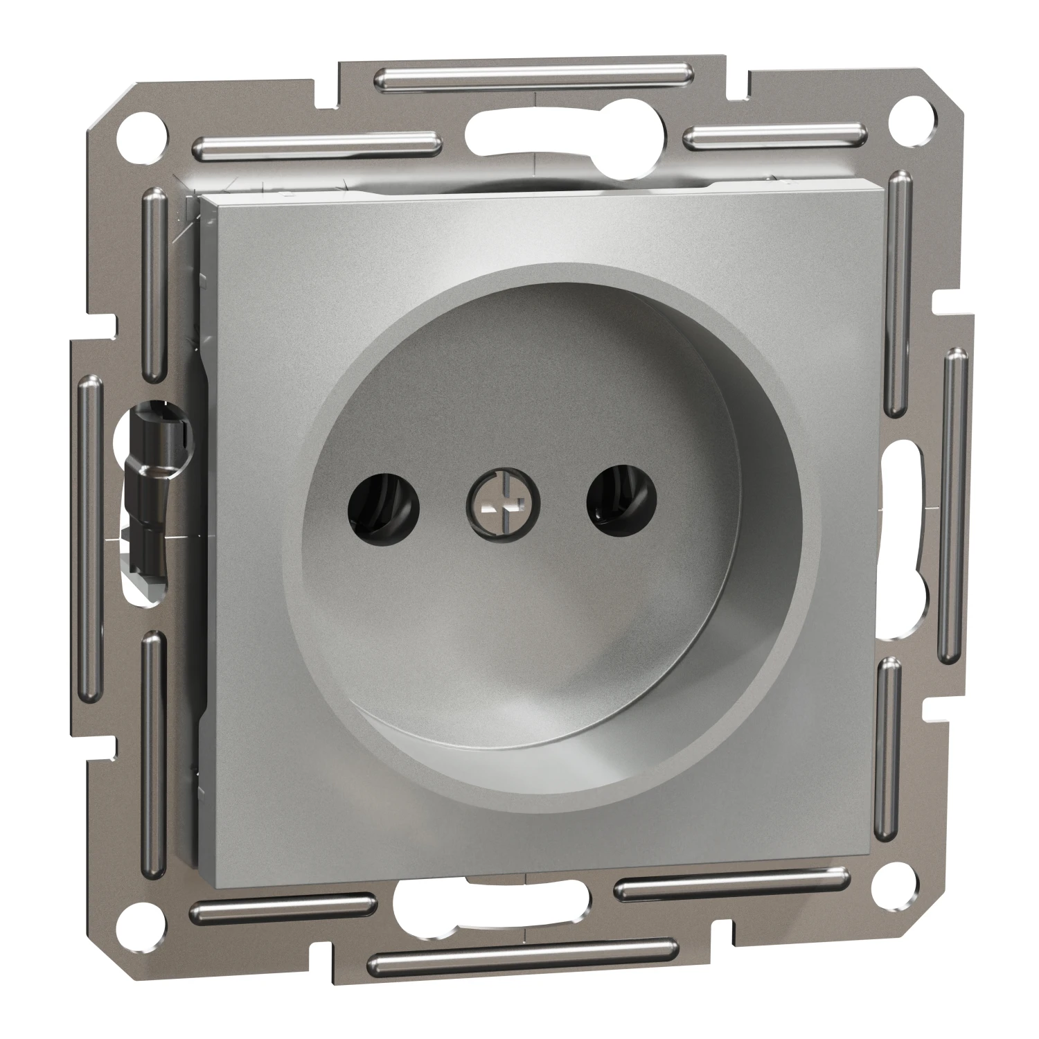 Prise de courant 2P Asfora EPH3000161 — aluminium