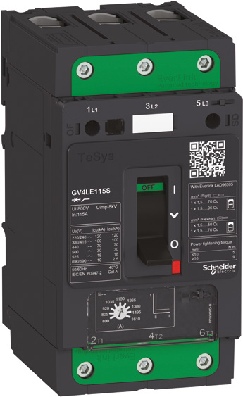 TeSys GV4LE02N motor circuit breaker — 2 A