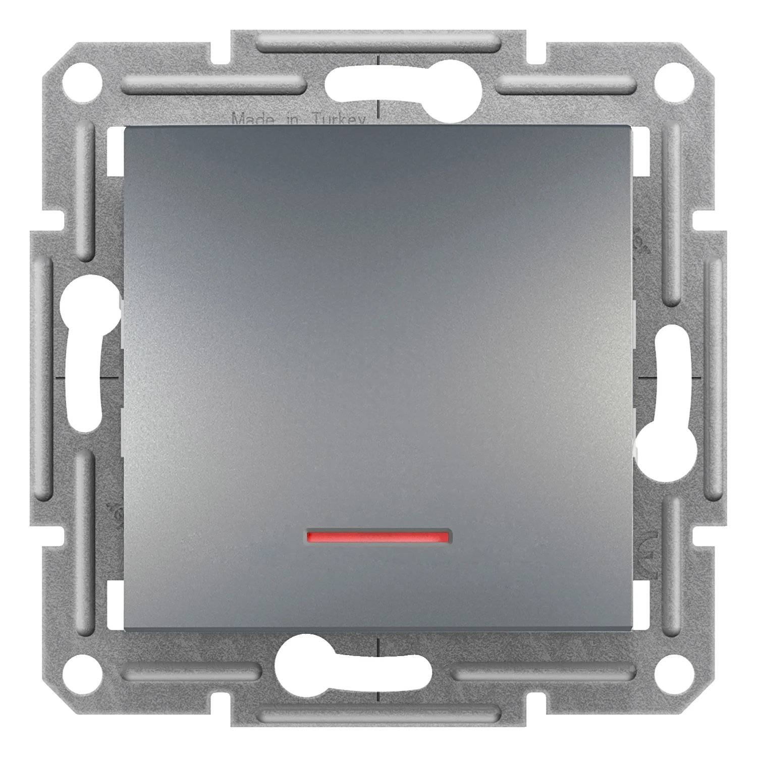 Bouton-poussoir avec voyant de repérage Asfora EPH1600162 — acier