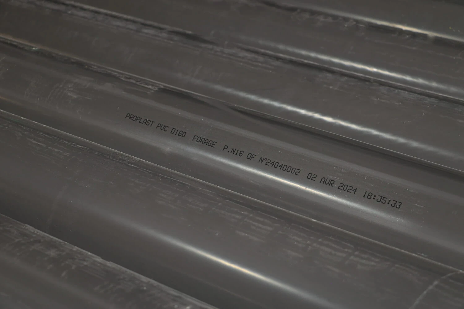 PVC borehole casing — solid or slotted