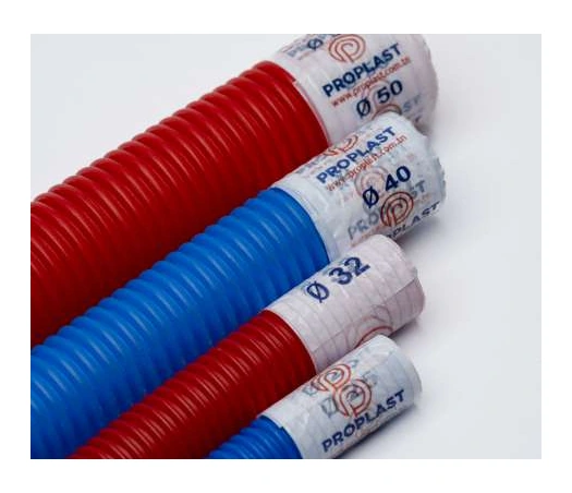 SANIPRO red and blue plumbing conduit