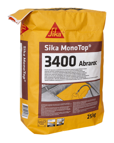 Sika MonoTop®-3400 Abraroc — Repair mortar for hydraulic abrasion resistance