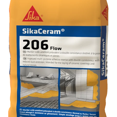SikaCeram®-206 Flow — Dual-consistency adhesive for large-format tiles