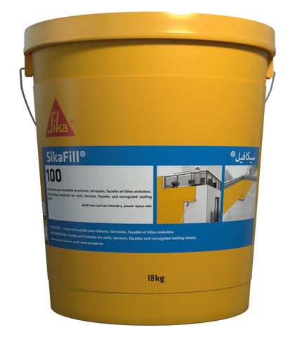 SikaFill®-100 — Flexible acrylic coating for roofs and façades