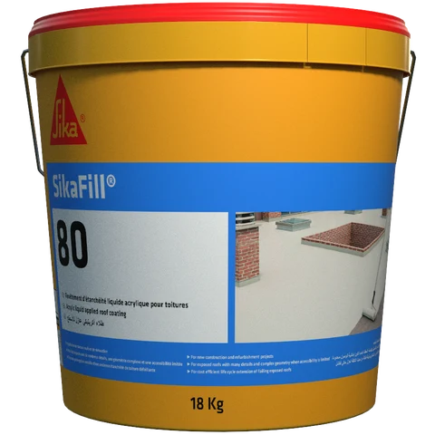 SikaFill®-80 — Water-based elastic coating for roof protection