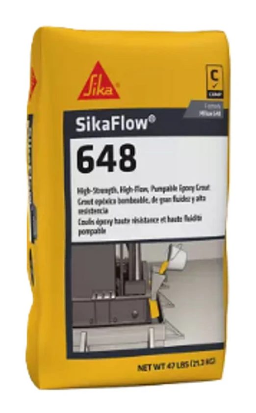 SikaFlow®-648 — Epoxy grout for industrial equipment bedding