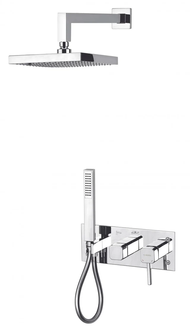 Shower mixer kit concealed with diverter Zarzis — SOPAL 06BLA04
