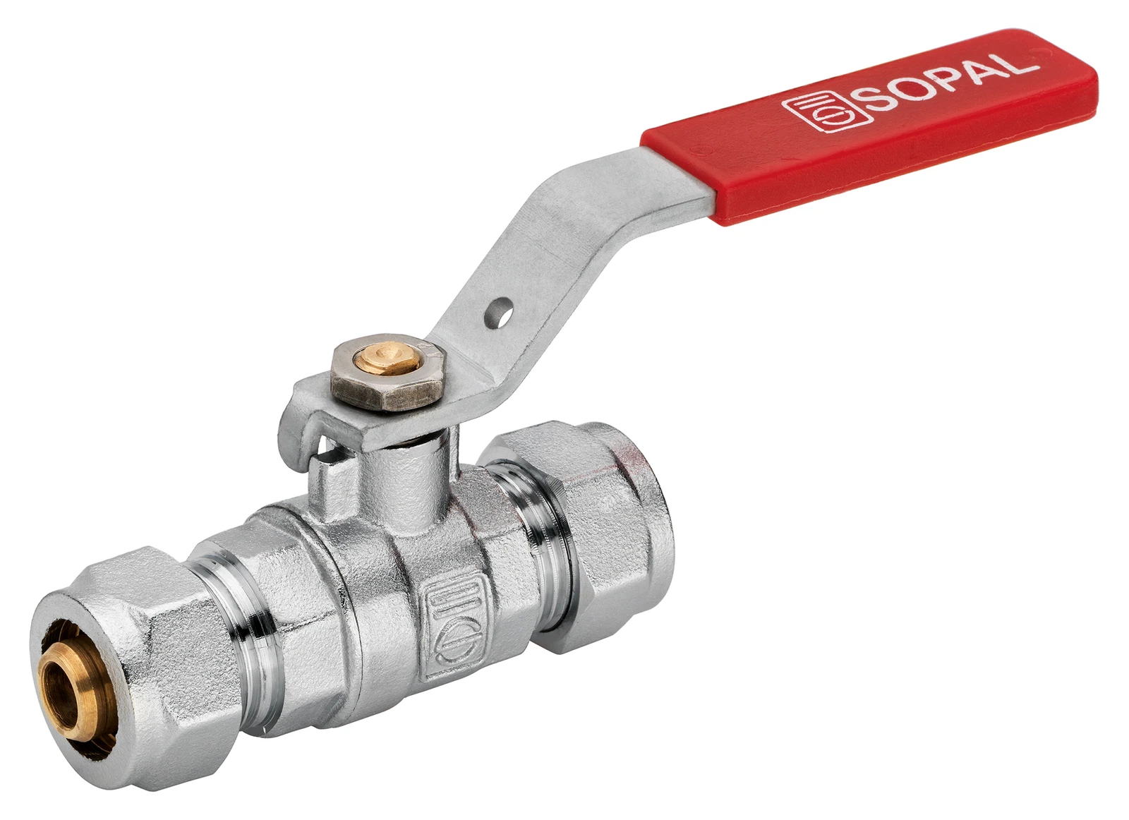 SOPAL — Male-male ball valve with lever for multilayer pipe — 01CMA03