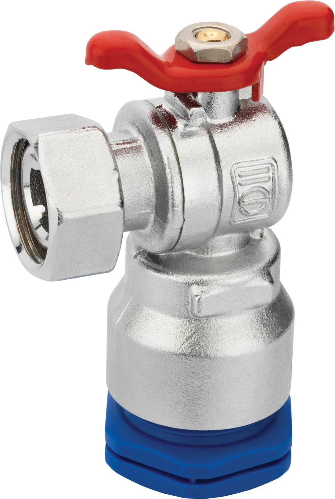 SOPAL — Ball valve angle swivel nut + PE fitting SOPAFLO — 01CGA03