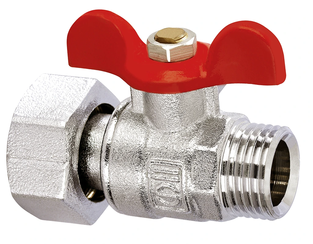SOPAL — Ball valve male swivel nut with butterfly handle — 01G0A03