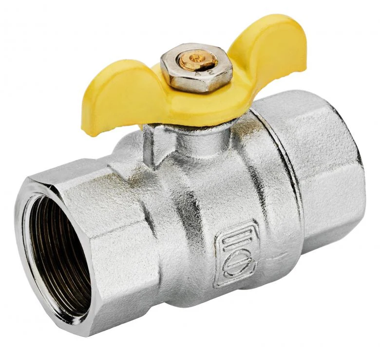 SOPAL — Female-female gas ball valve with butterfly handle — 01B4A03
