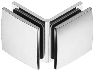 90° glass-to-glass clamp for shower screens — SOPAL