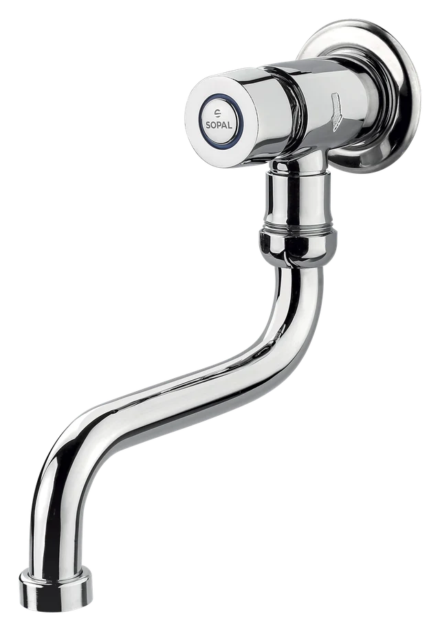 Self-closing wall tap with swivel spout Pilau — SOPAL 06E8A04