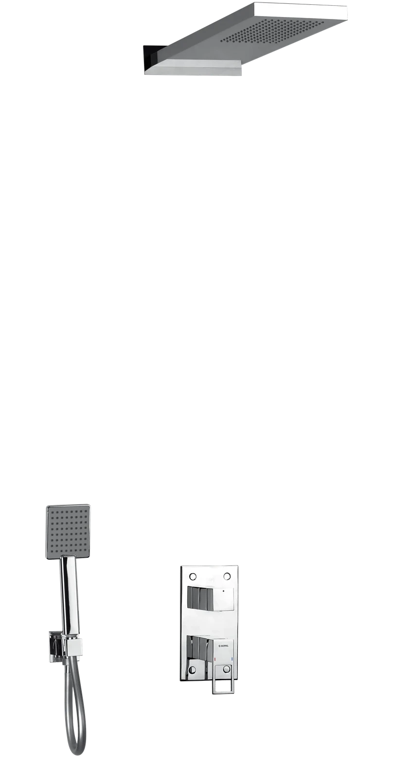 Shower mixer concealed with wall shower head Zaghouan — SOPAL 06FRA04