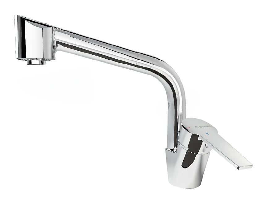 Kitchen sink mixer with pull-out spray Douz — SOPAL 06ESA04