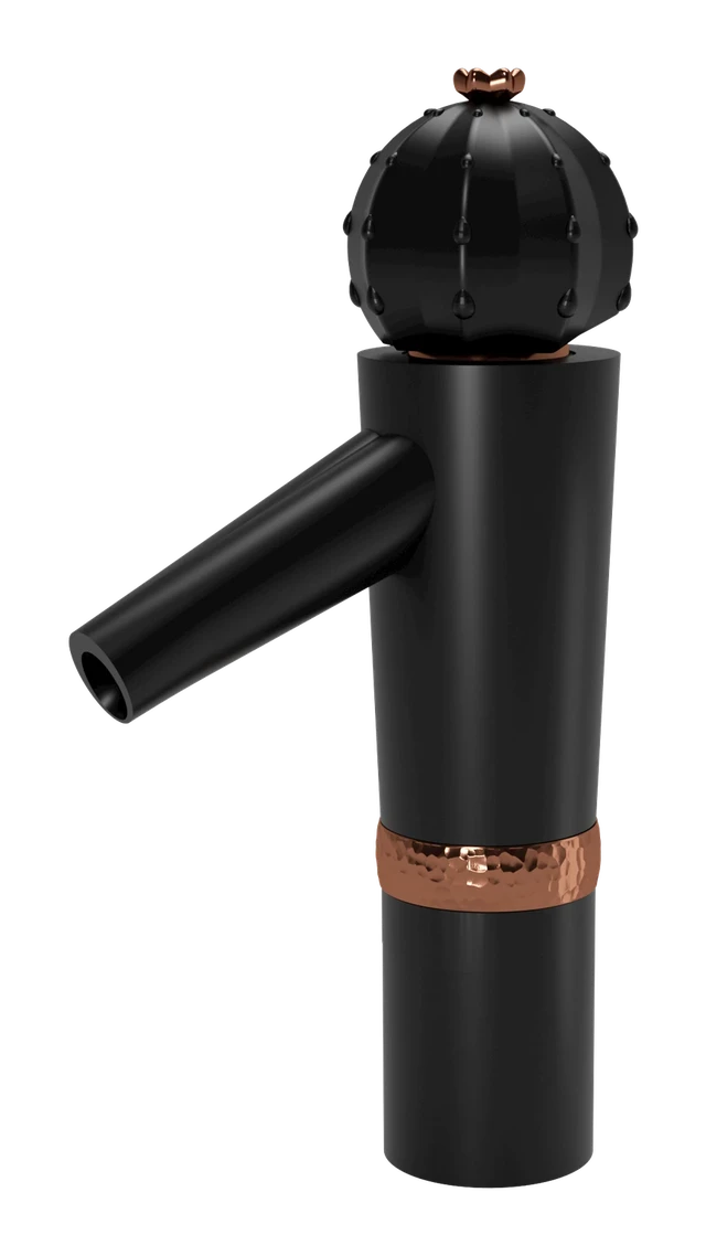 Extended basin mixer matt black / rose gold Cactus — SOPAL 06HGAAE
