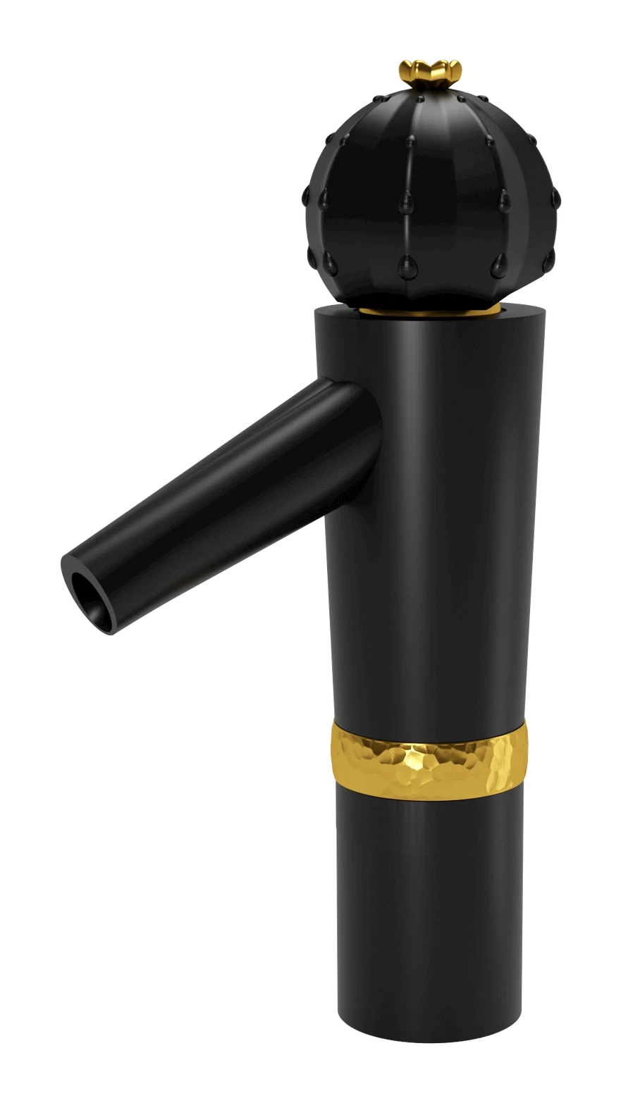 Mitigeur de lavabo long noir mat doré Cactus — SOPAL 06HGAAF