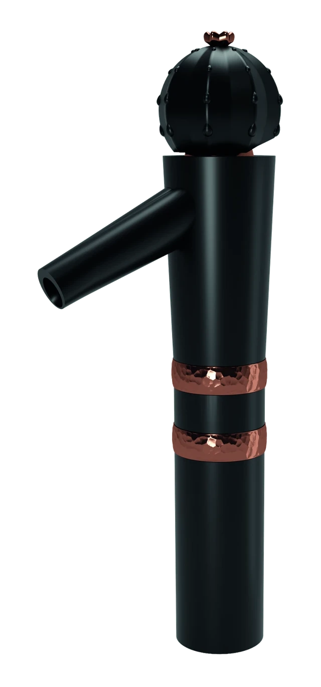 Tall vessel basin mixer matt black / rose gold Cactus — SOPAL 06H7AAE