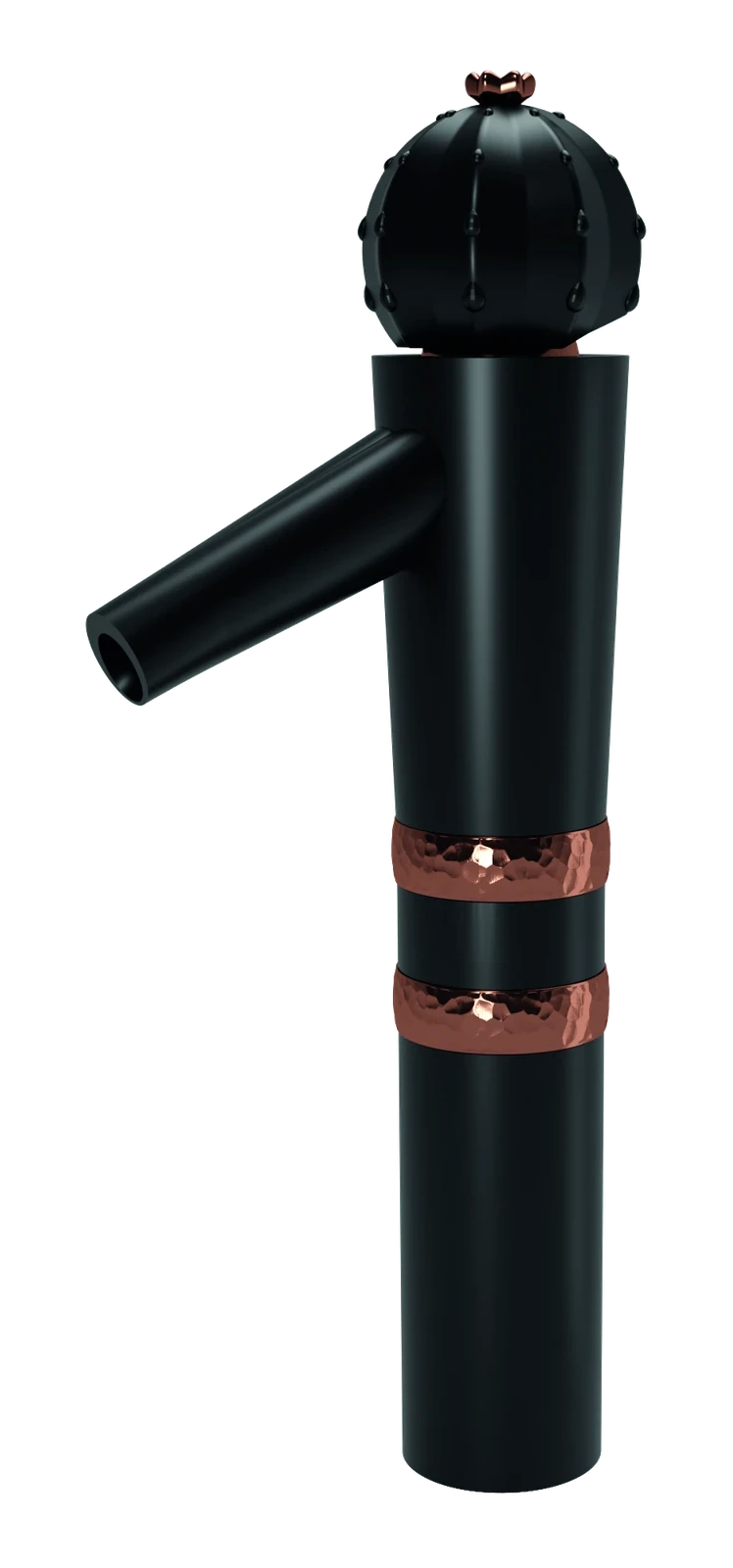 Tall vessel basin mixer matt black / rose gold Cactus — SOPAL 06H7AAE