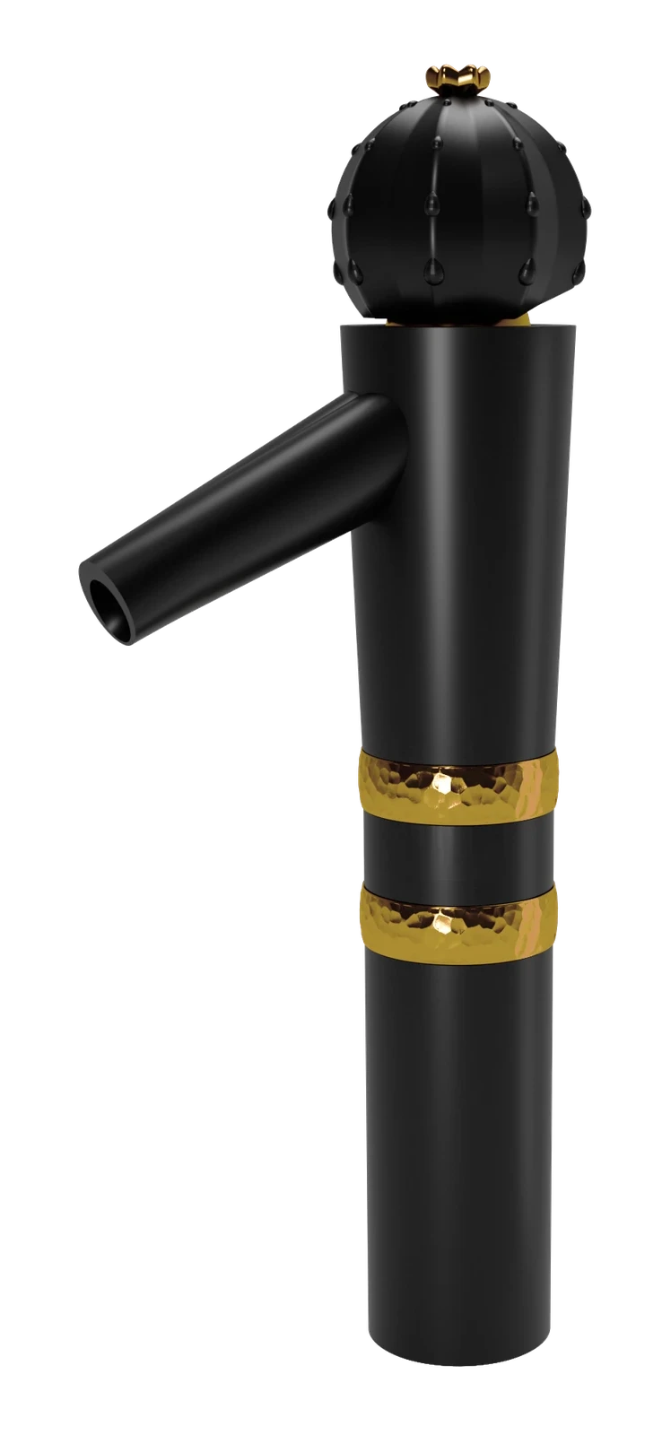 Tall vessel basin mixer matt black / gold Cactus — SOPAL 06H7AAF