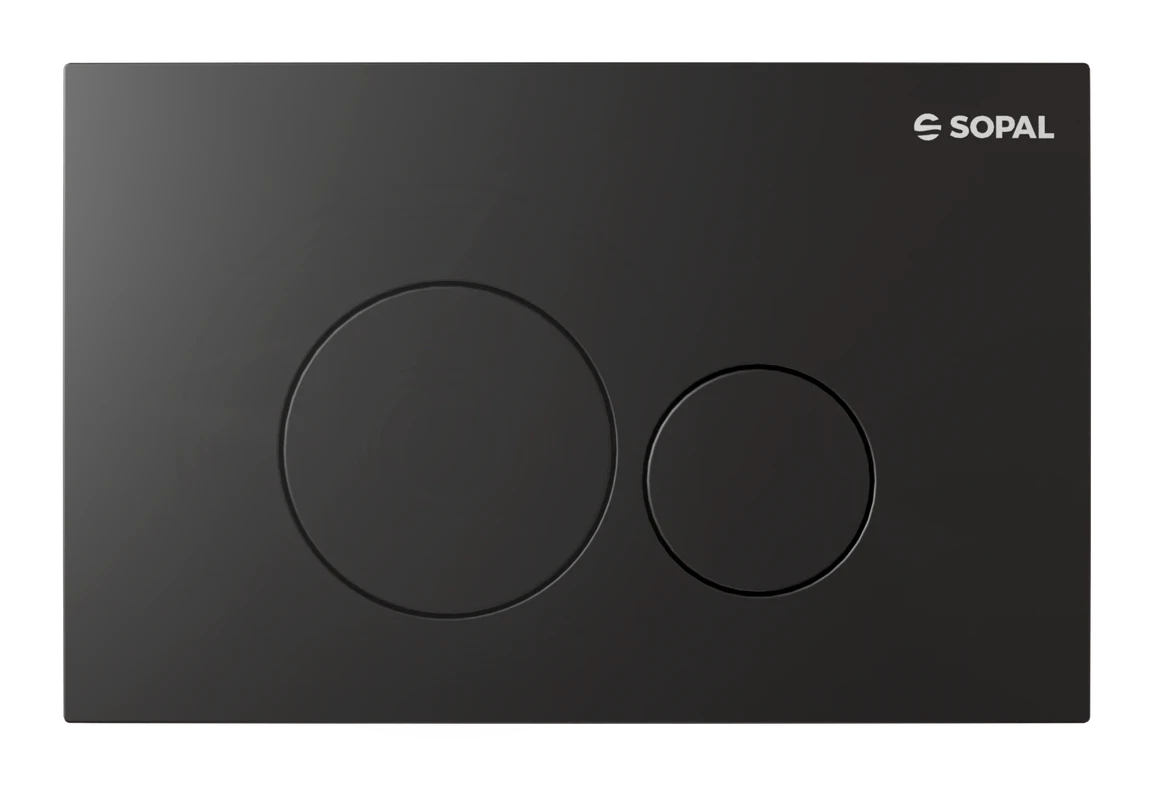 SOPAL — Flush plate with round buttons matt black — 61CJA91
